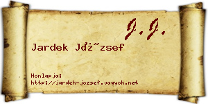 Jardek József névjegykártya