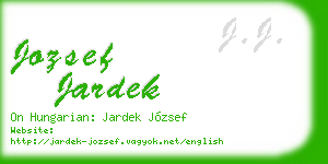jozsef jardek business card